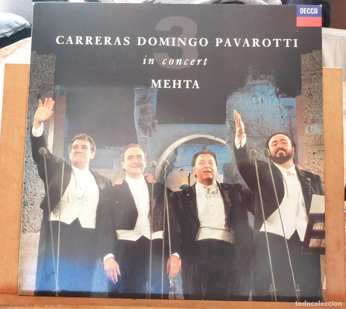 Discos de vinilo: CARRERAS - DOMINGO - PAVAROTTI IN CONCERT MEHTA. DECCA RECORDS. 15 TEMAS. 1990
