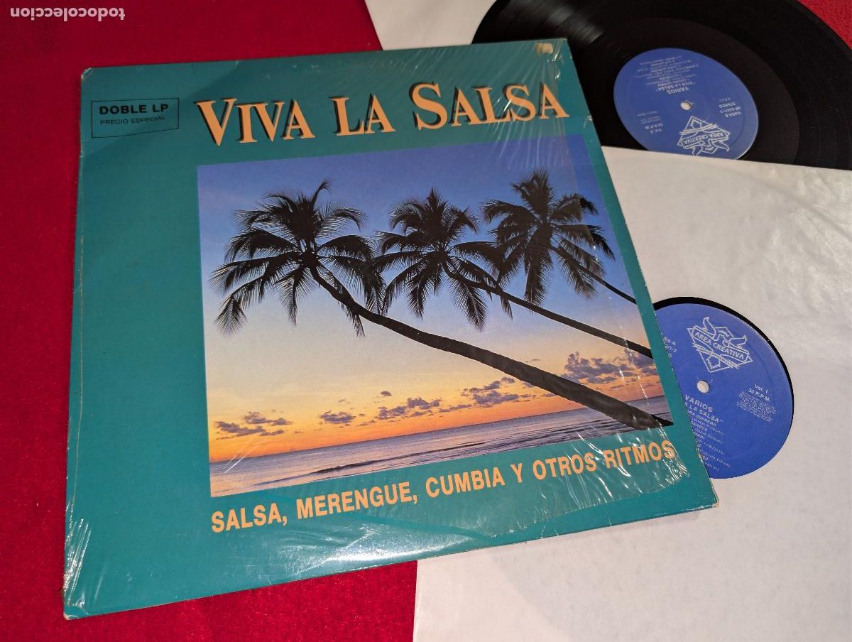 Discos de vinilo: VIVA LA SALSA 2LP 1991 Area Creativa SPAIN LATIN VARIOS