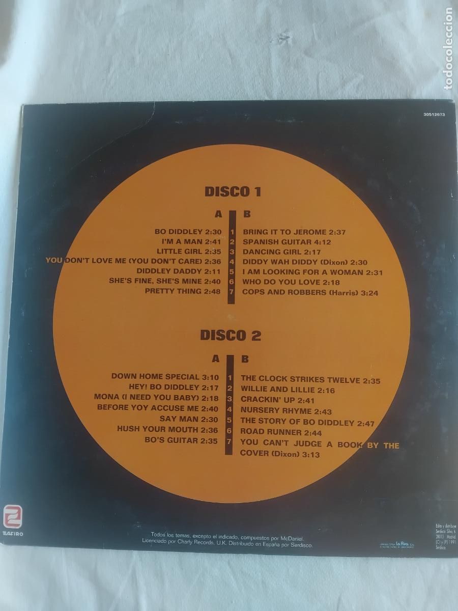 Discos de vinilo: BO DIDDLEY. HEY. 2 LP ZAFIRO 1991. - Foto 2