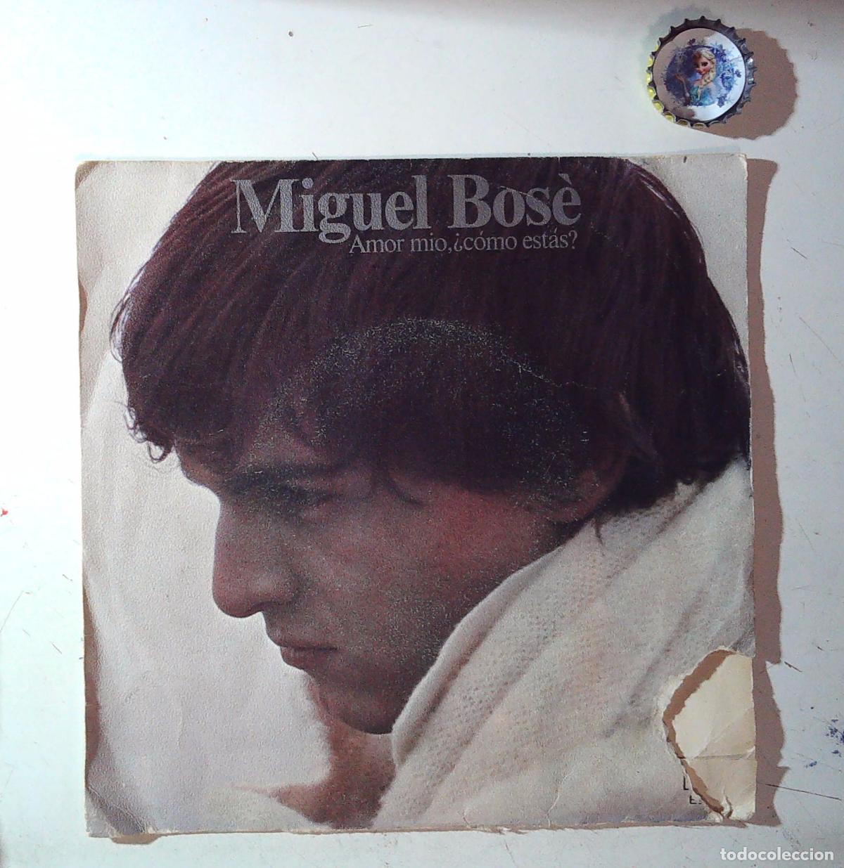 Discos de vinilo: MIGUEL BOSE NI&Ntilde;O DE PALO AMOR MIO DONDE ESTAS ? PORTADA SIN DISCO Y CON FALTA DE PAPEL