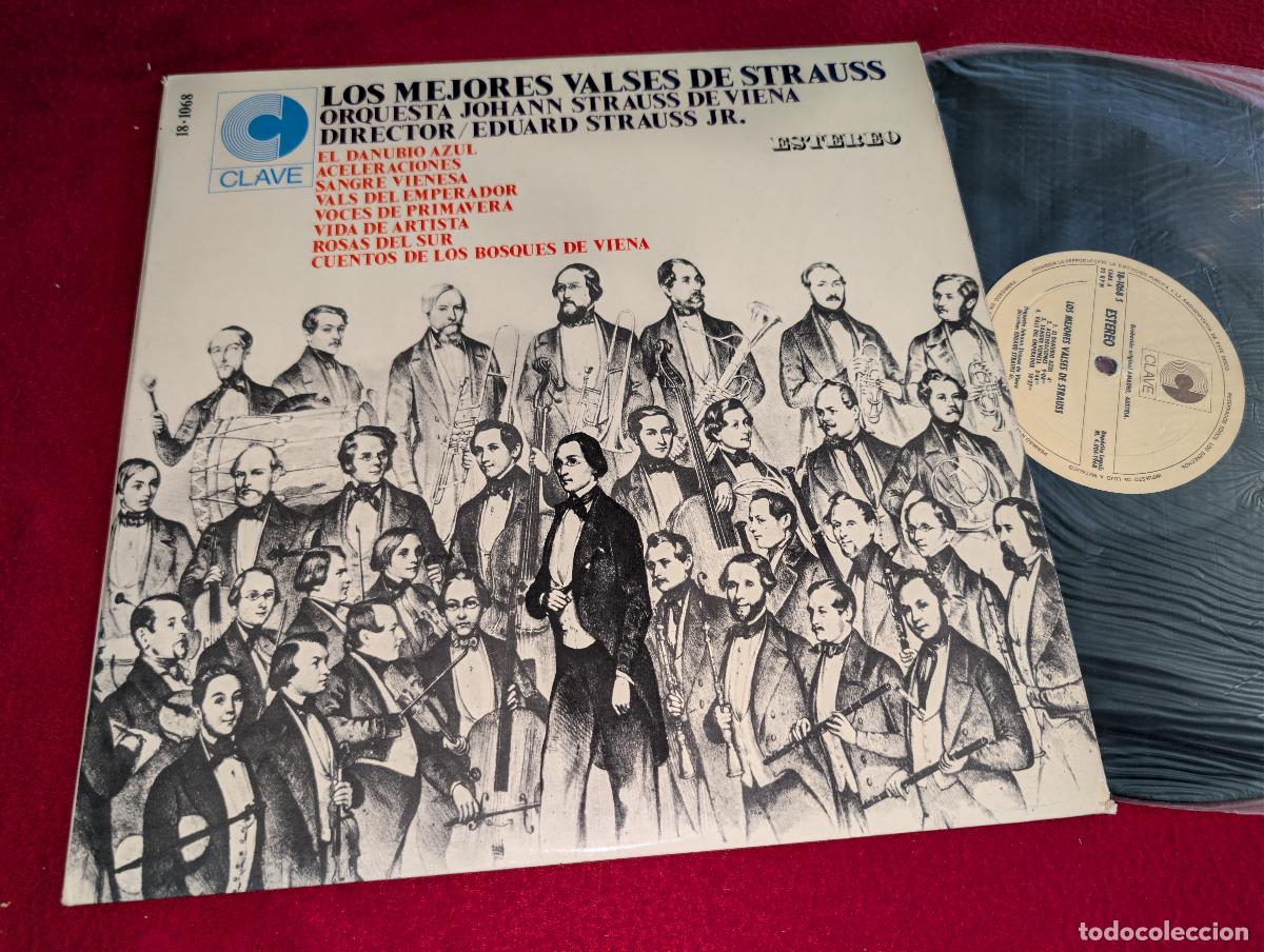 Discos de vinilo: ORQ. JOHANN STRAUSS VIENA dir Strauss Jr. LOS MEJORES VALSES DE STRAUSS LP 1968 Clave SPAIN