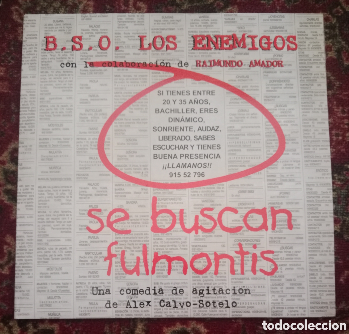 Discos de vinilo: Los enemigos - Se buscan fulmontis Doble LP 1999