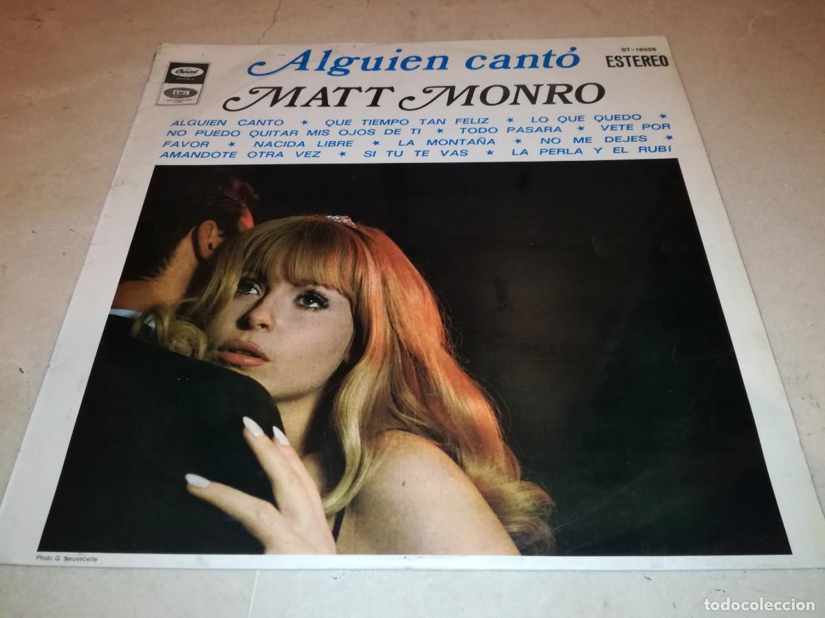 Discos de vinilo: MATT MONRO-ALGUIEN CANT&Oacute;-ORIGINAL ESPA&Ntilde;OL 1969