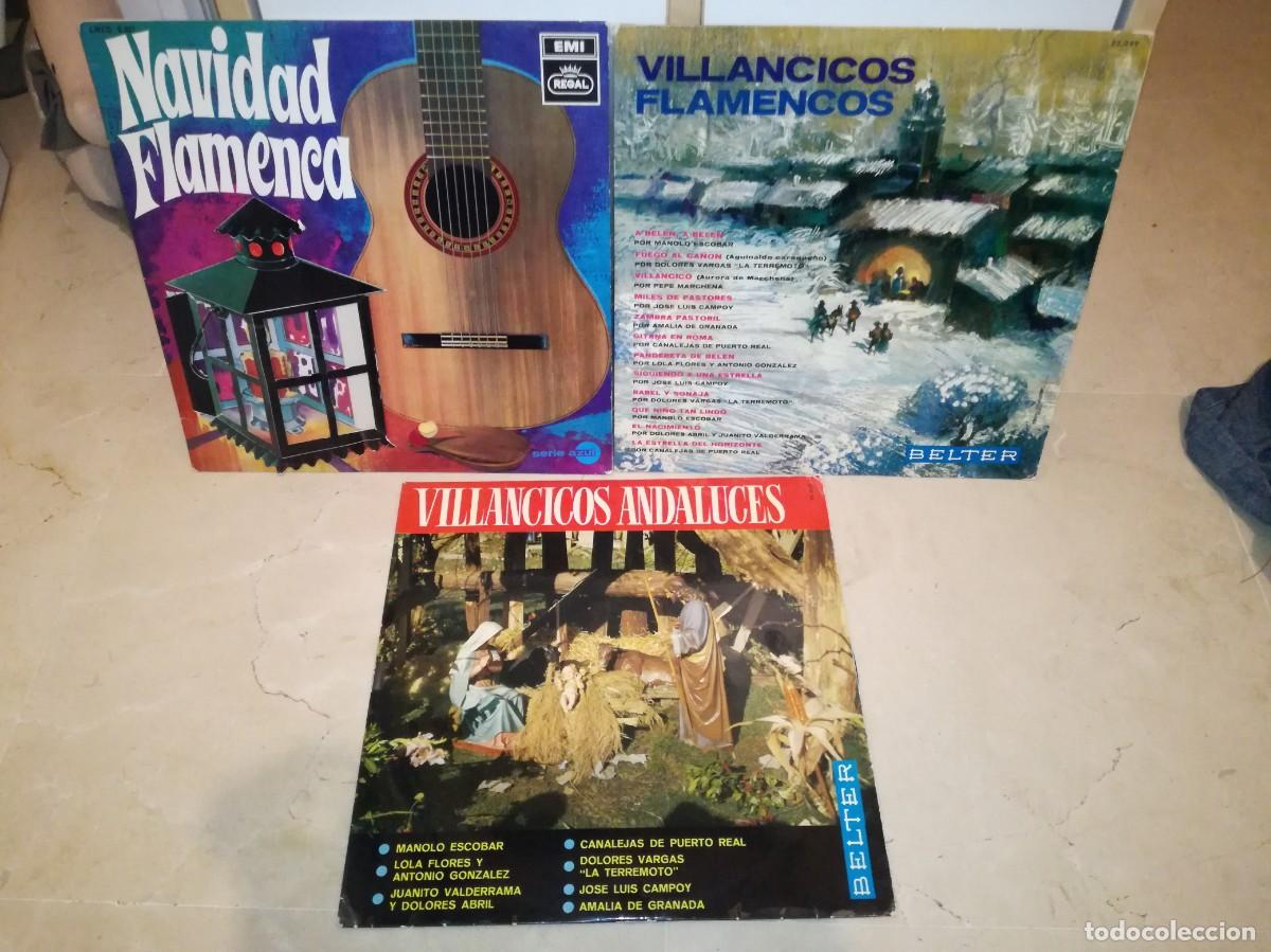 Discos de vinilo: LOTE DE 3 LPs VILLANCICOS FLAMENCOS