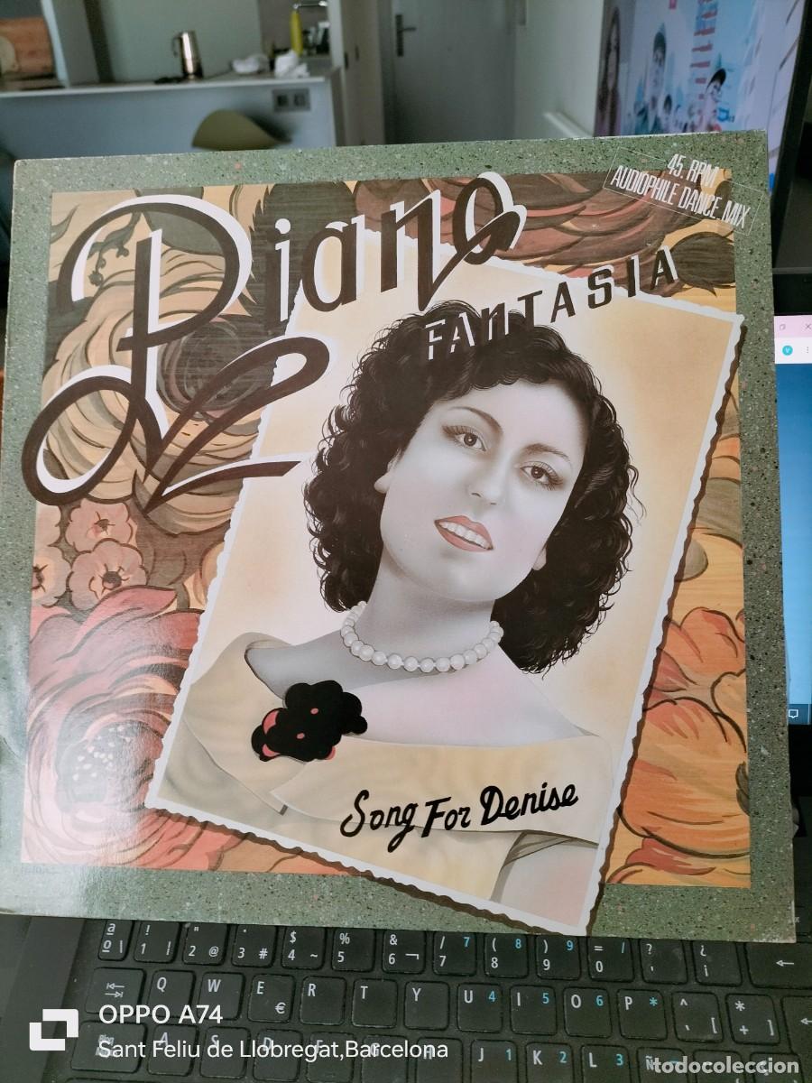 Discos de vinilo: RAR MAXI 12. PIANO FANTASIA. SONG FOR DENISE. ITALO DISCO. MADE IN SPAIN