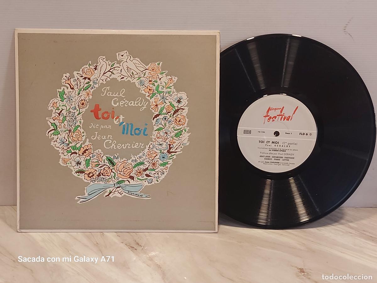 Discos de vinilo: 10 PULGADAS !! PAUL G&Eacute;RALDY | TOI ET MOI | JEAN CHEVRIER | FRANCIA | DISQUES FESTIVAL