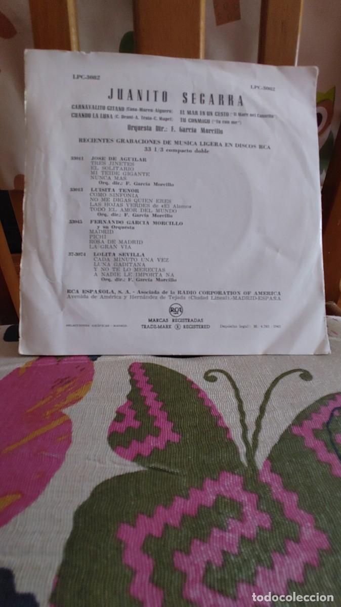Discos de vinilo: JUANITO SEGARRA-EP CARNAVALITO GITANO +3 - Foto 2