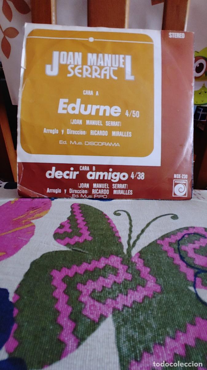 Discos de vinilo: JOAN MANUEL SERRAT-SINGLE EDURNE - Foto 2