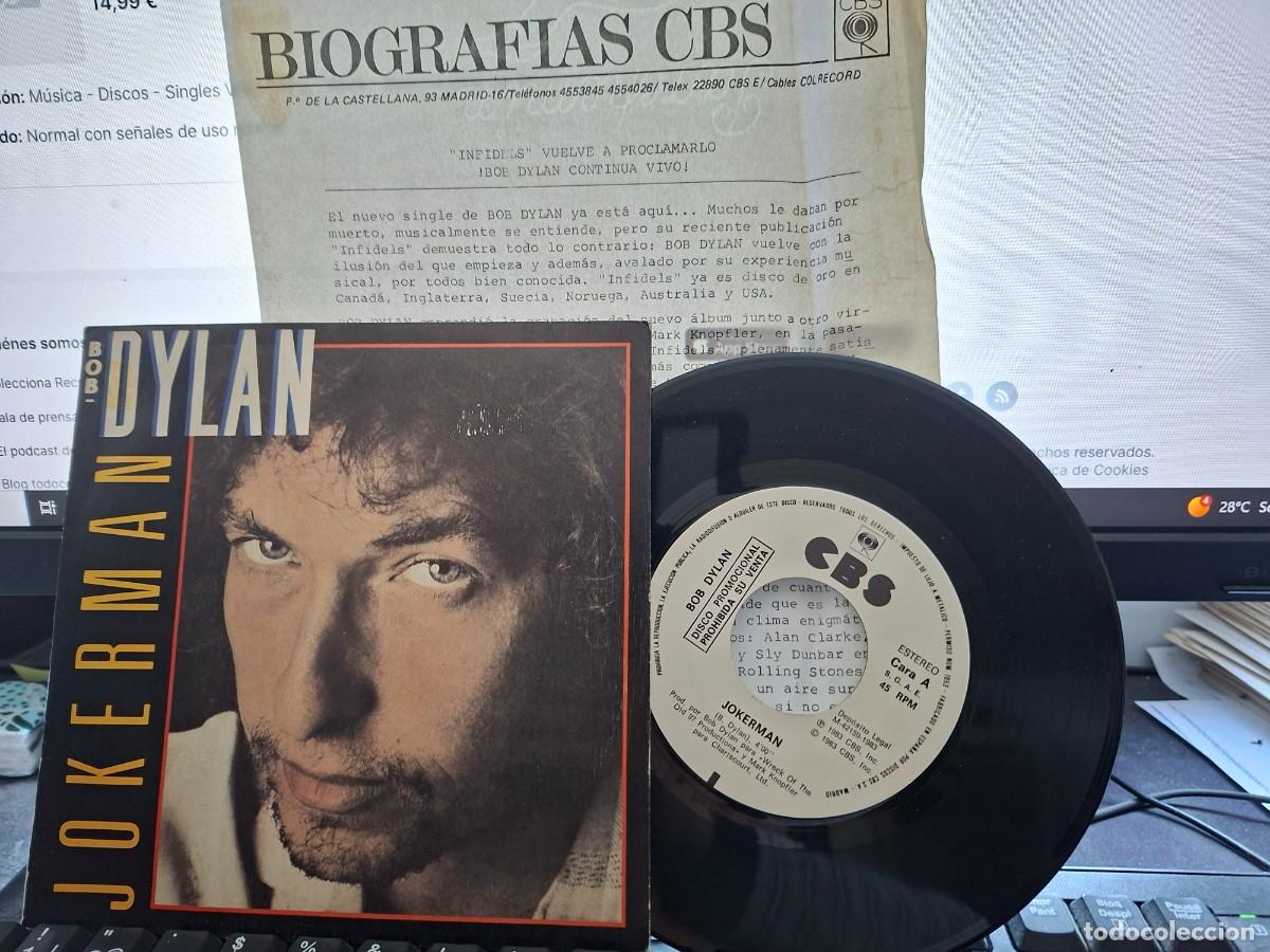 Discos de vinilo: BOB DYLAN - JOKERMAN - SINGLE DE VINILO - INCLUYE LA HOJA DE PROMOCION - C- 59