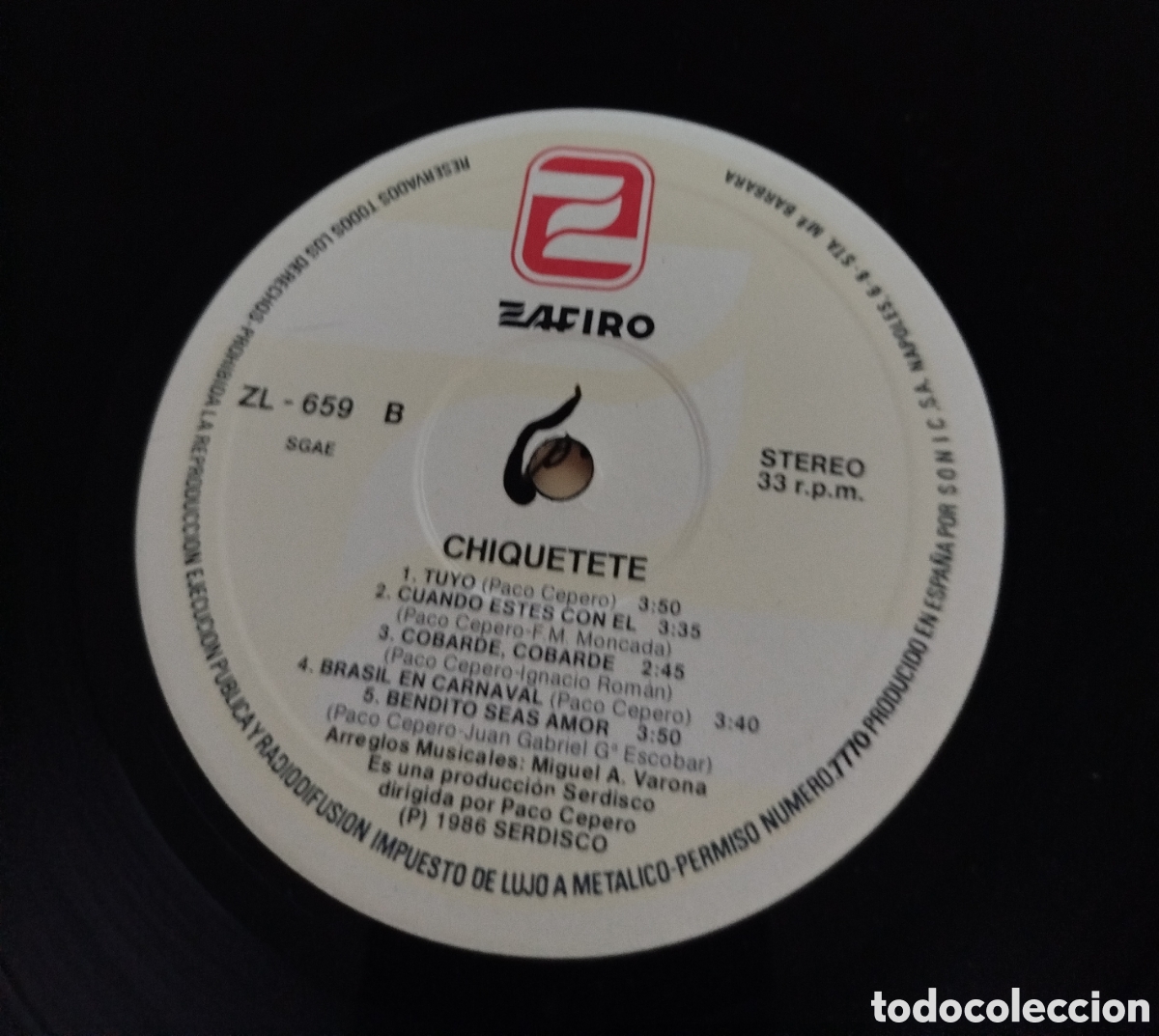 Discos de vinilo: Chiquetete &lrm;&ndash; Bohemio En El Amor - Foto 3