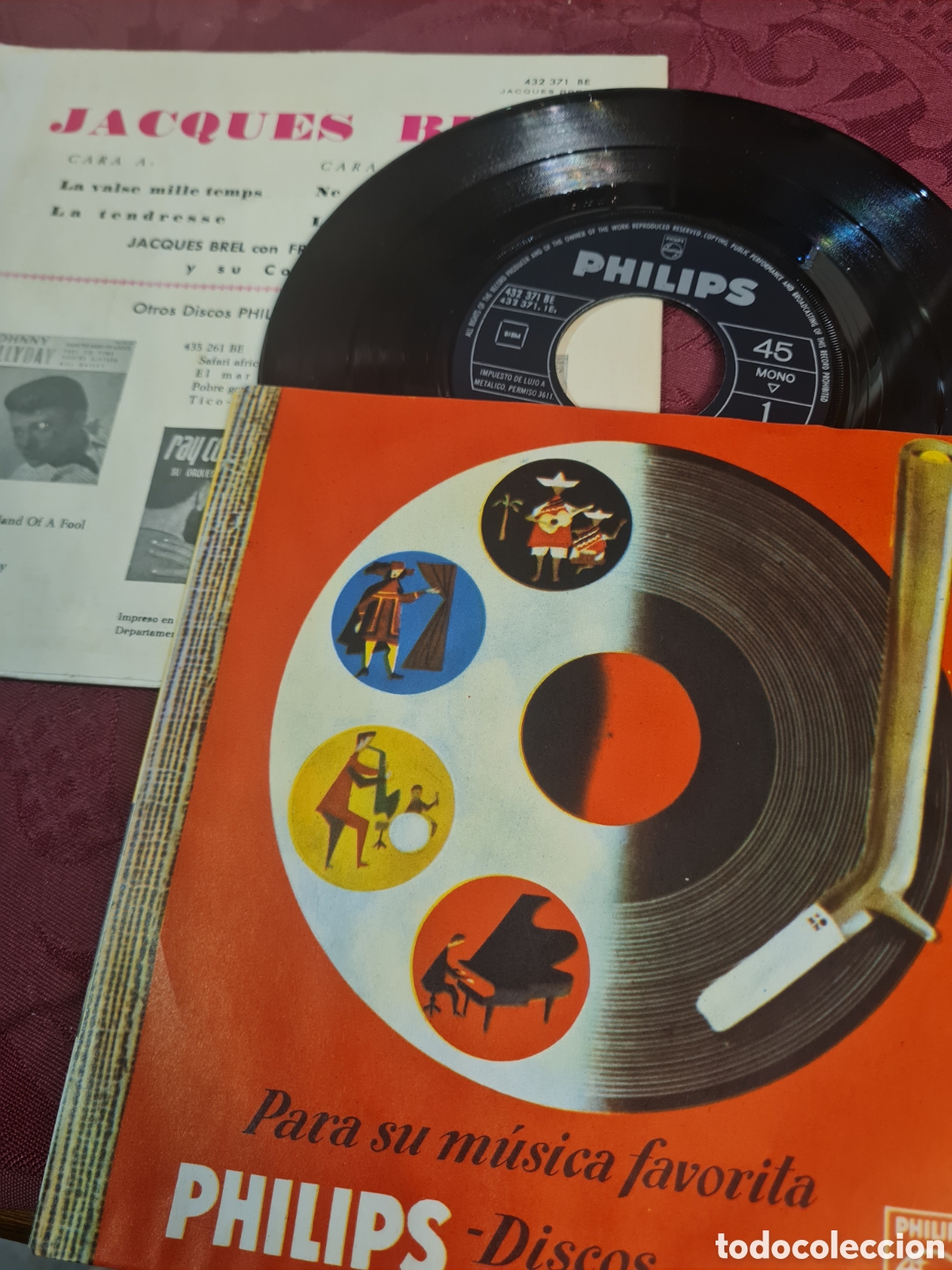 Discos de vinilo: Jaques BREL SINGELS A&Ntilde;OS 60 - Foto 2