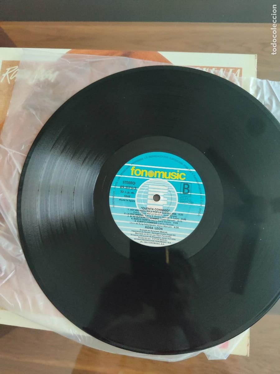 Discos de vinilo: VINILO ROSA LEON &rdquo;Cuenta conmigo&rdquo; - Foto 2