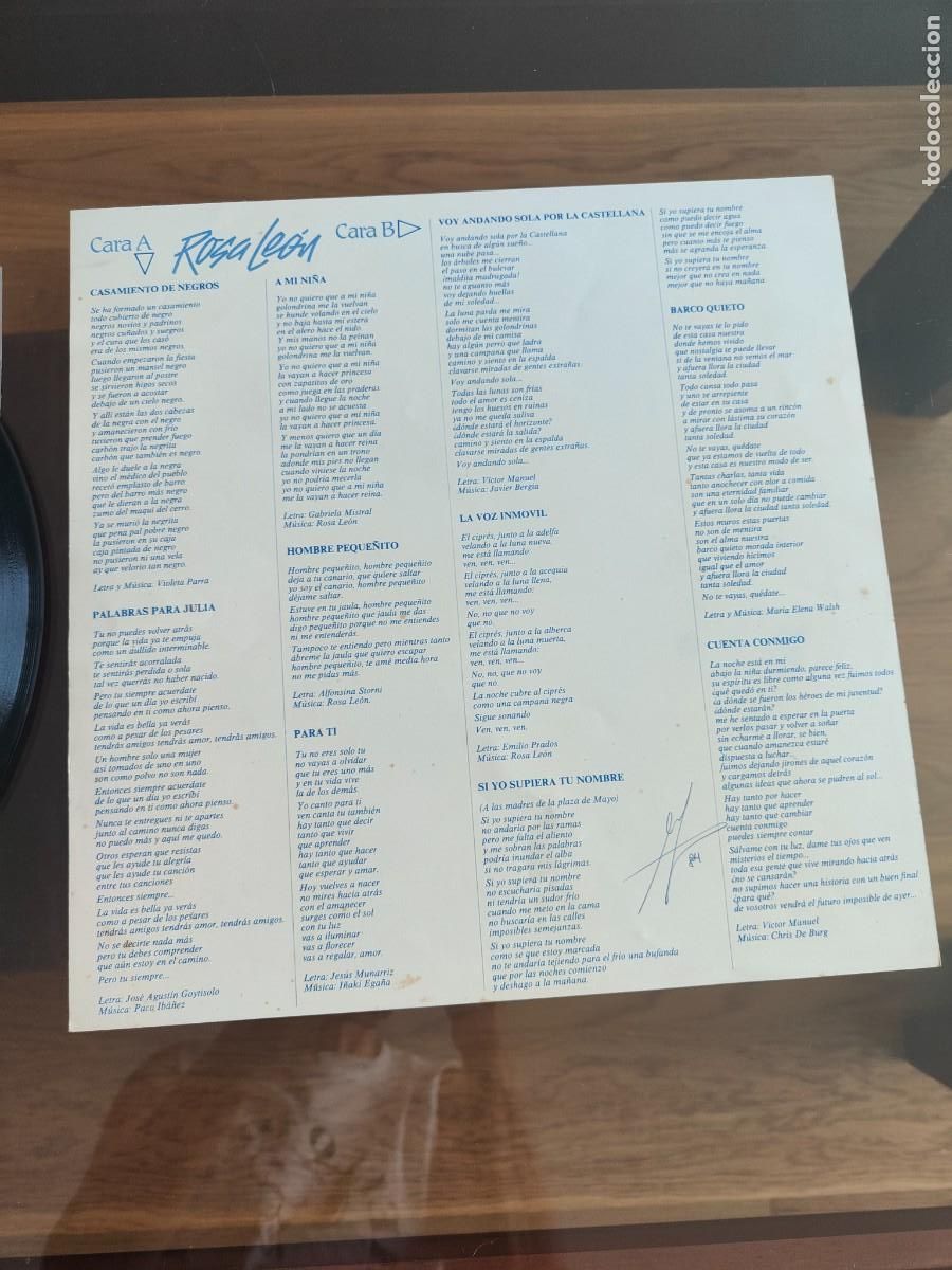 Discos de vinilo: VINILO ROSA LEON &rdquo;Cuenta conmigo&rdquo; - Foto 4