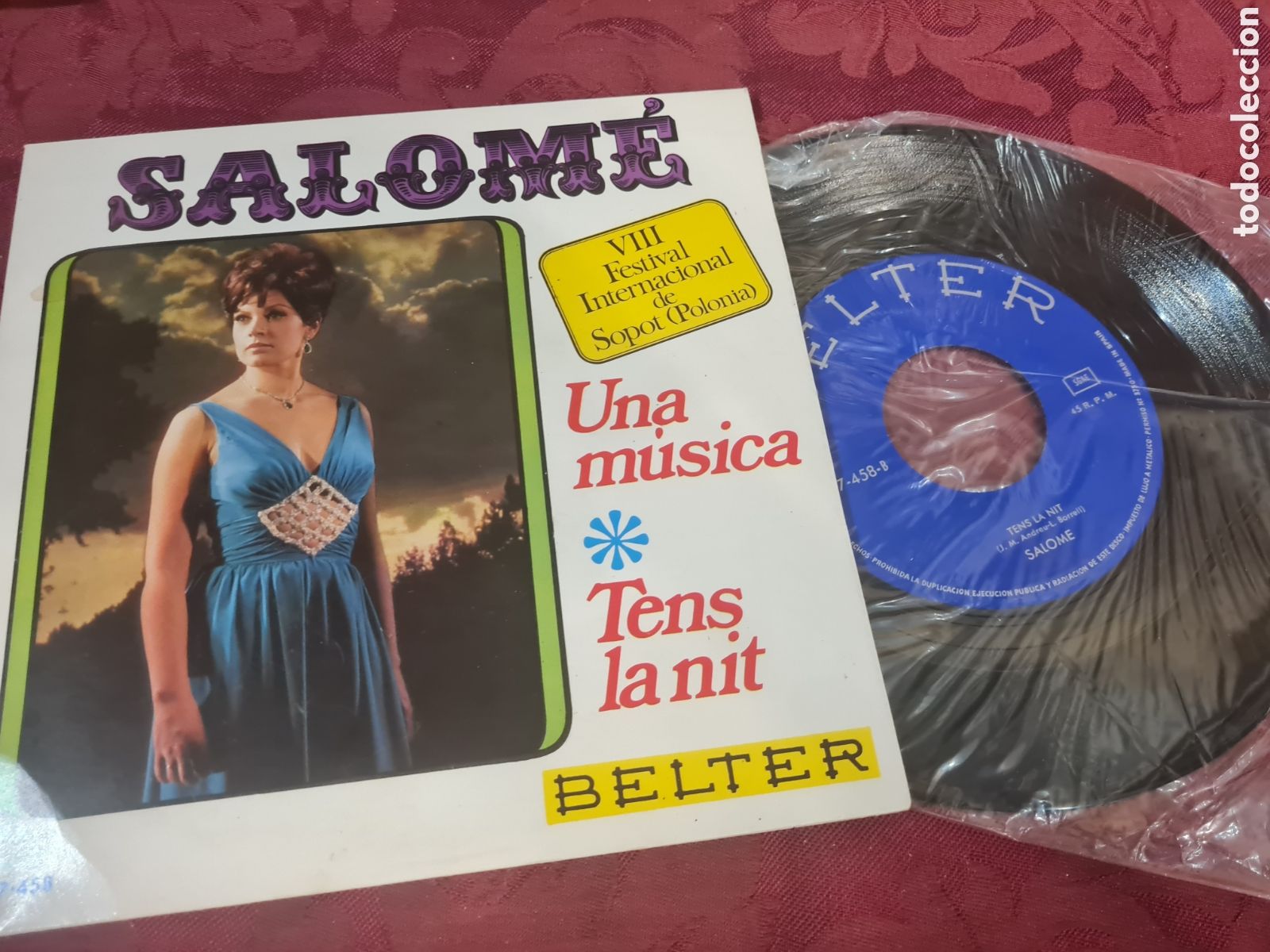 Disques de vinyle: SALOM&Eacute; Una m&uacute;sica Tensi&oacute;n la nit