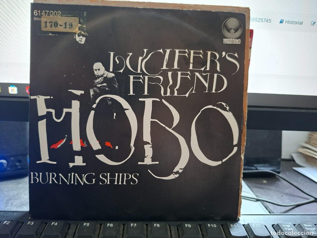 Discos de vinilo: LUCIFER'S FRIEND - HOBO / BURNING SHIPS - SINGLE ESPA&Ntilde;OL DE VINILO - C- 59
