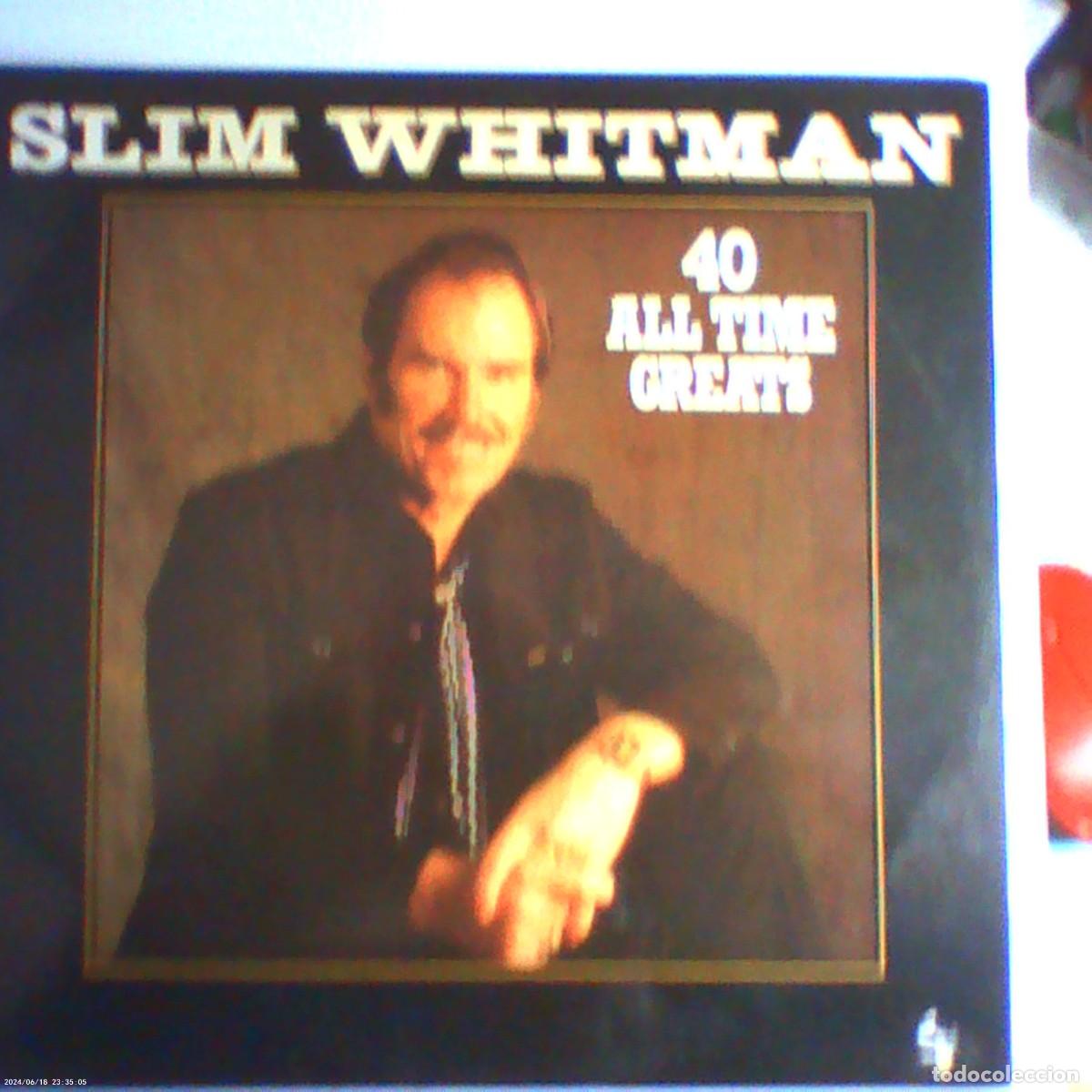 Disques de vinyle: lp doble slim whitman, 40 time all time greats. telly 1980 UK. carpeta doble. nunca tc (seminuevo)