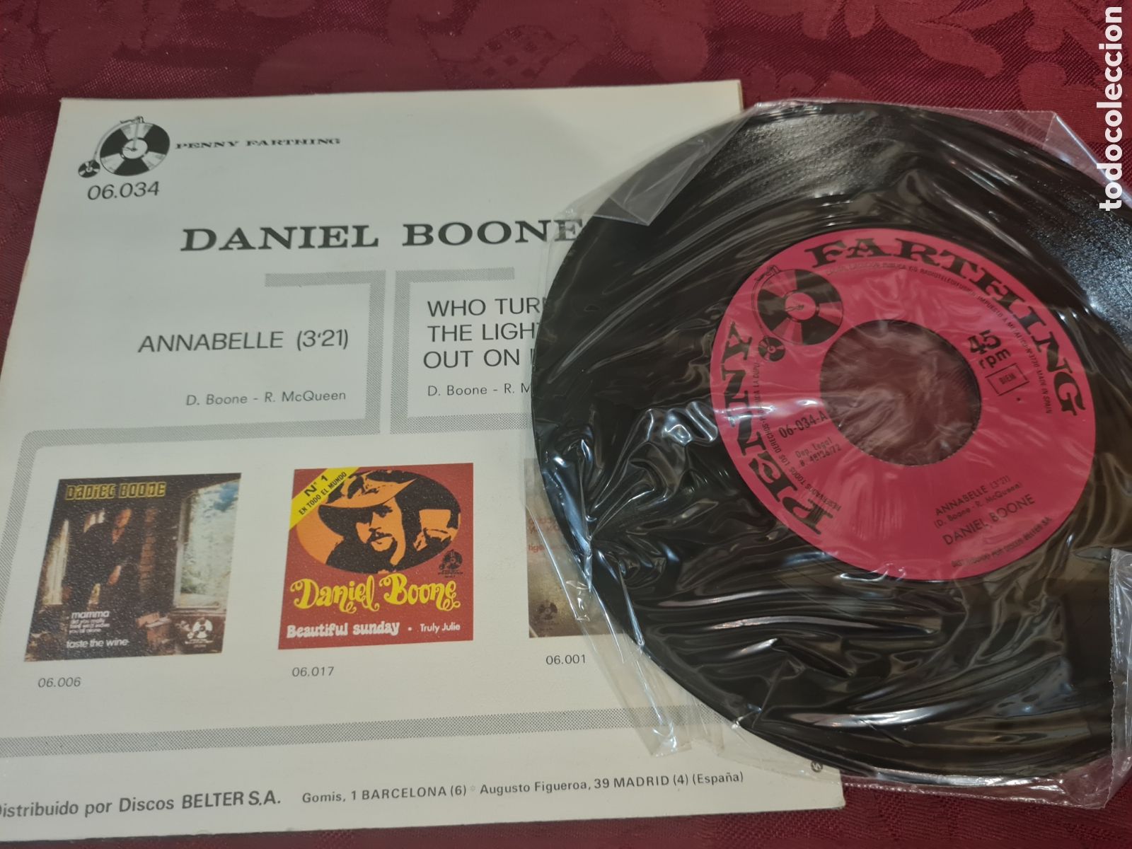 Discos de vinilo: Singels Daniel boone a&ntilde;os 70 - Foto 2
