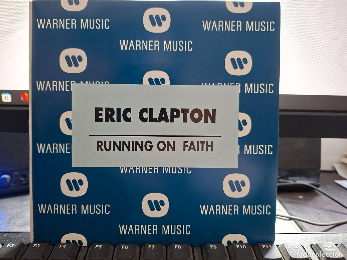 Discos de vinilo: ERIC CLAPTON - RUNNING ON FAITH - SINGLE ESPA&Ntilde;OL DE VINILO PROMOCIONAL - C- 44