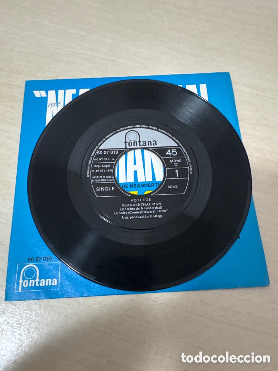 Discos de vinilo: DISCO VINILO NEANDERTHAL MAN HOTLEGS - Foto 2