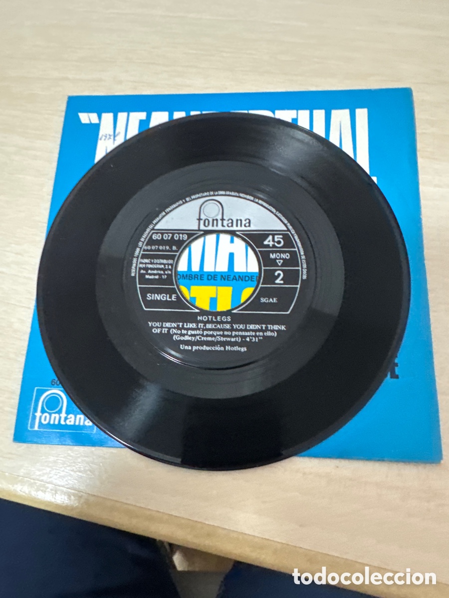 Discos de vinilo: DISCO VINILO NEANDERTHAL MAN HOTLEGS - Foto 3
