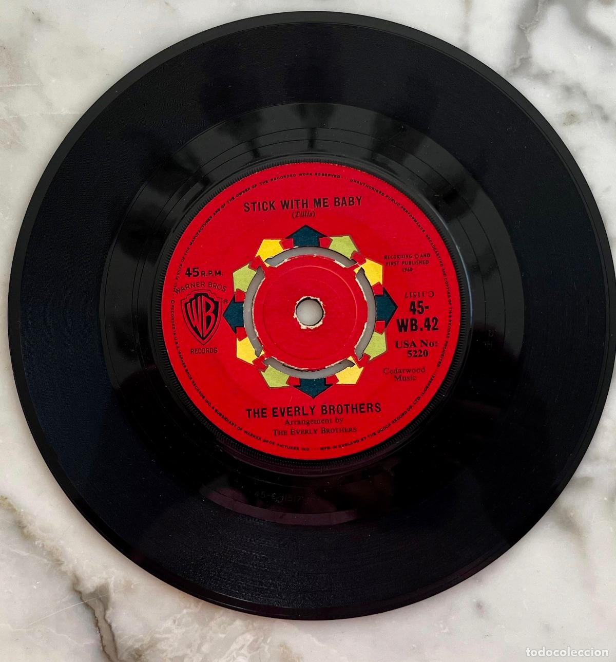 Discos de vinilo: THE EVERLY BROTHERS. STICK WITH ME BABY / TEMPTATION. SINGLE ORIGINAL UK 1960