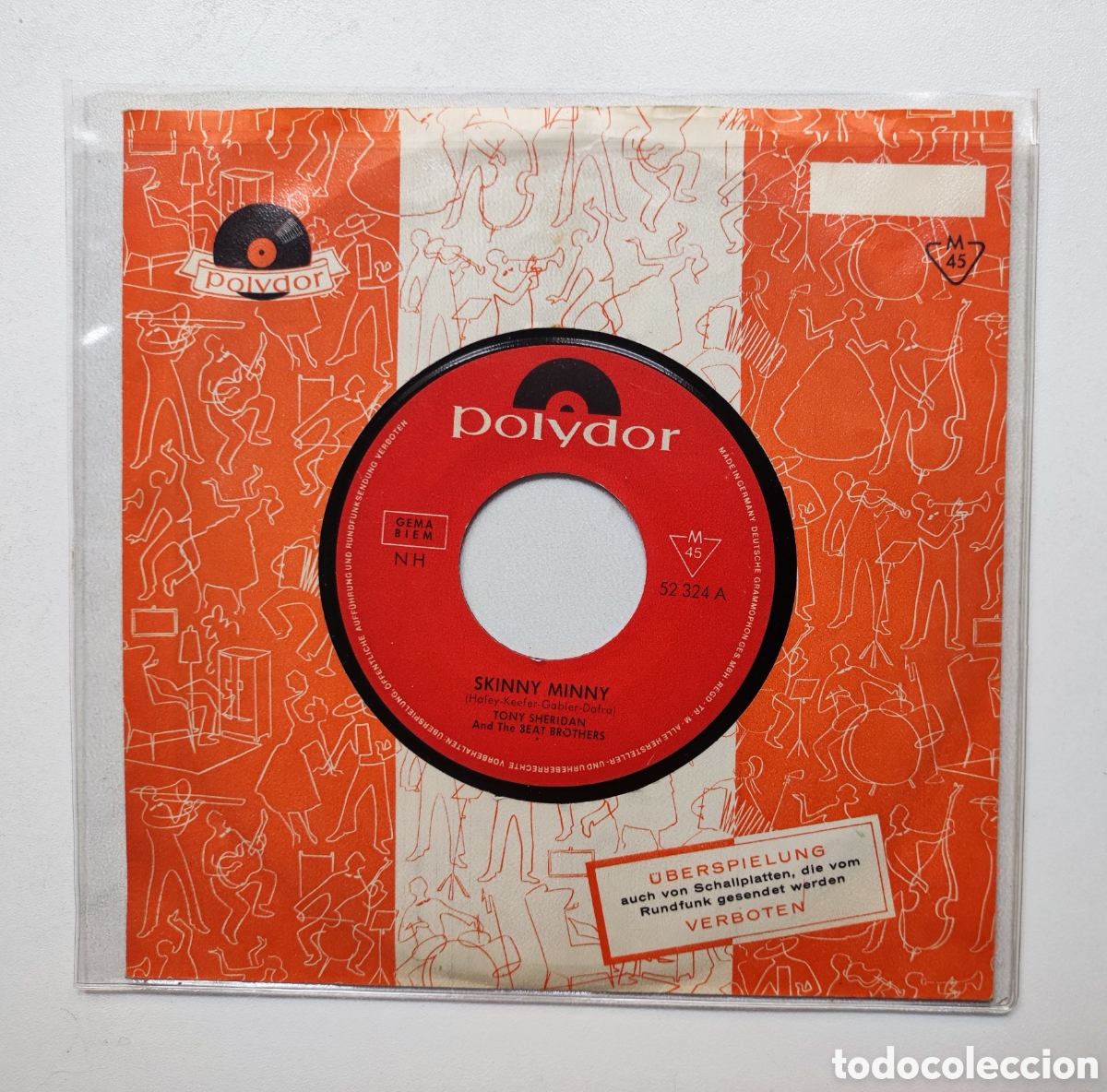 Discos de vinilo: TONY SHERIDAN AND THE BEAT BROTHERS (THE BEATLES) - SKINNY MINNY / POLYDOR MADE IN GERMANY