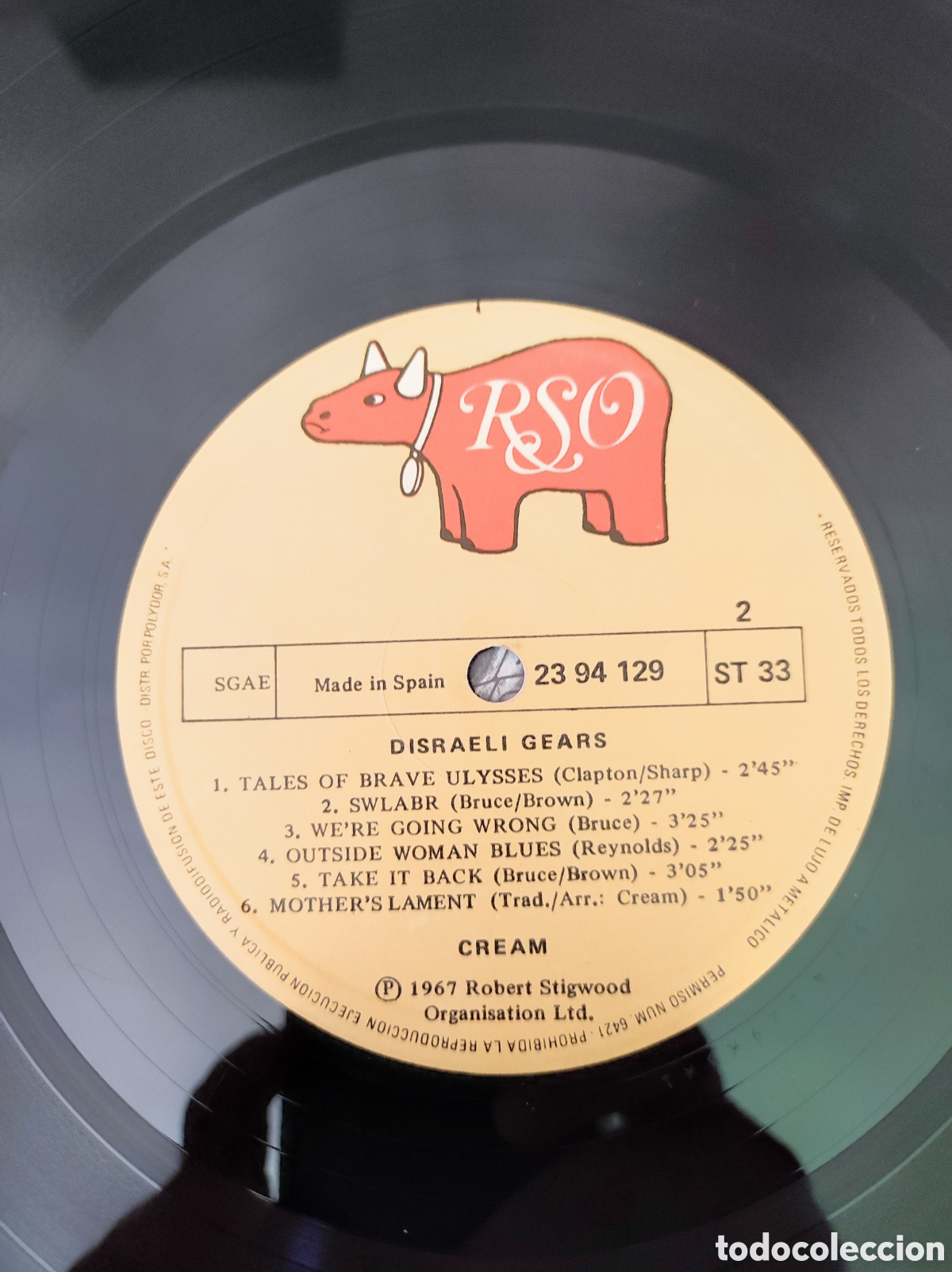Discos de vinilo: CREAM - DISRAELI GEARS - Foto 4