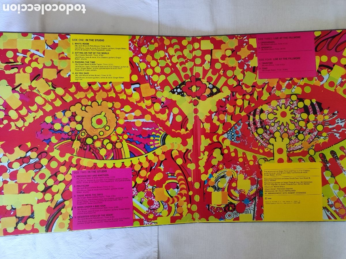 Discos de vinilo: CREAM - WHEELS OF FIRE - Foto 3