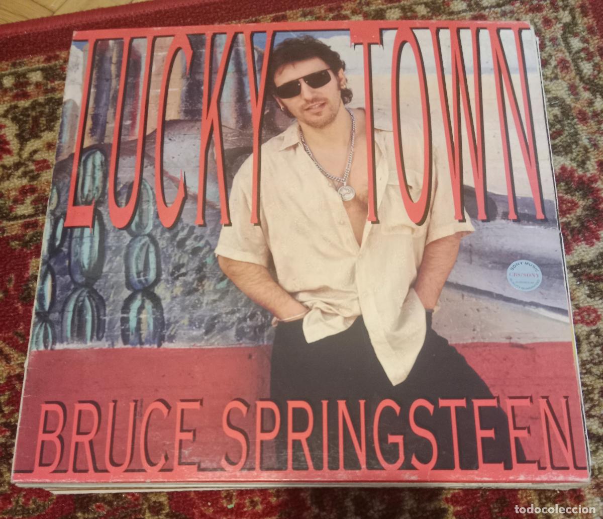 Discos de vinilo: Bruce Springsteen &ndash; Lucky Town Lp Espa&ntilde;a 1992