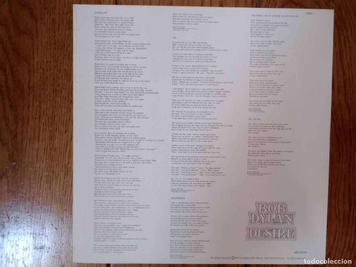 Discos de vinilo: Bob Dylan - Desire - - Foto 7