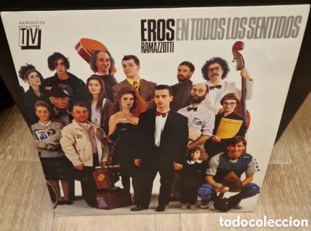 Discos de vinilo: 2 Lp. Eros Ramzzoti: M&uacute;sica es (1987) + En todos los sentidos (1990)