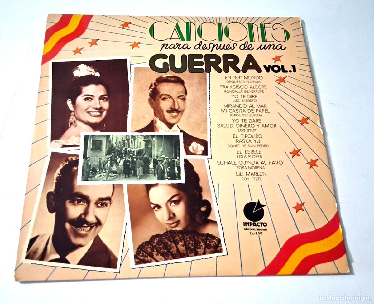 Discos de vinilo: LP &rdquo;CANCIONES PARA DESPUES DE UNA GUERRA VOL 1&rdquo; LP VINYL 12&rdquo; MBE/VG MBE/VG
