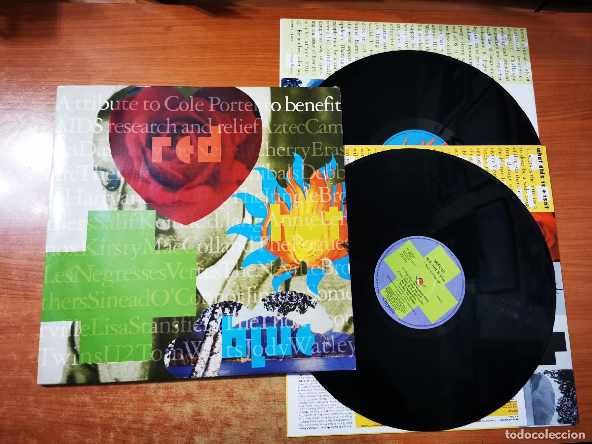 Discos de vinilo: RED HOT & BLUE - 2 LP VINILO A&Ntilde;O 1991 ESPA&Ntilde;A ENCARTE U2 SINEAD O'CONNOR ERASURE CONTIENE 20 TEMAS