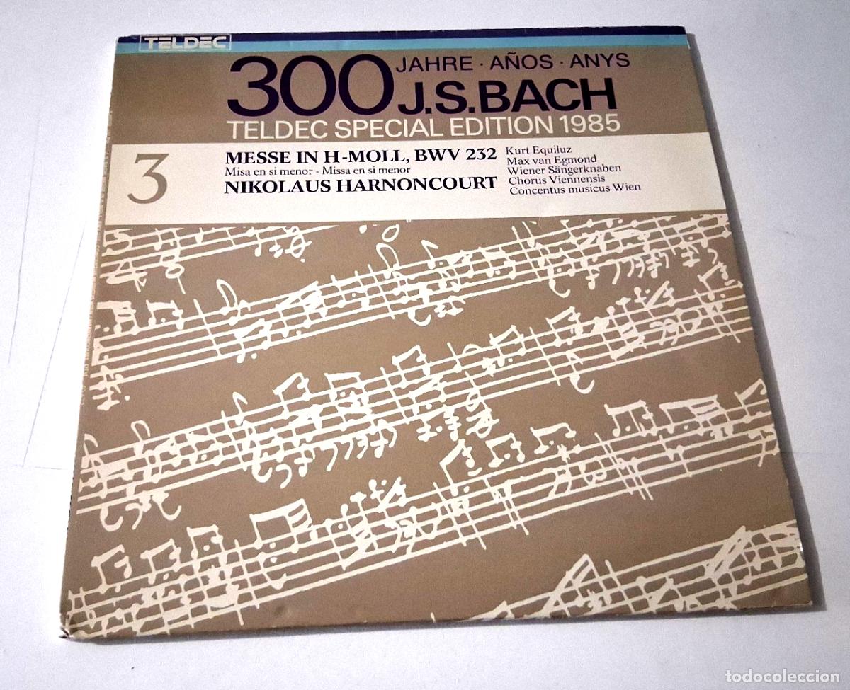Discos de vinilo: NIKOLAUS HARNONCOURT &rdquo;BACH MESSE IN H-MOLL BWV 232&rdquo; 2LP VINYL 12&rdquo; VG/MBE LP GATE