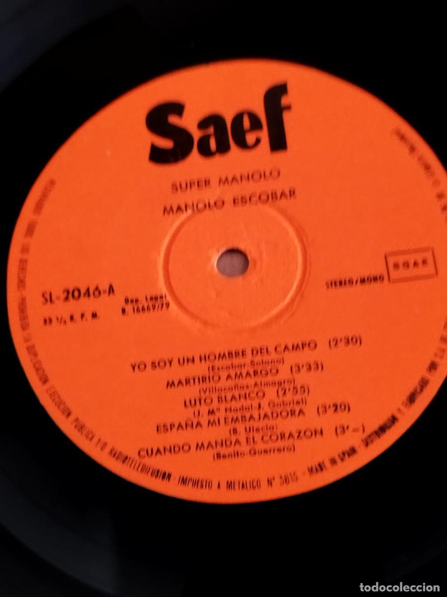 Discos de vinilo: Manolo Escobar &ndash; Supermanolo. Vinilo lp. - Foto 2