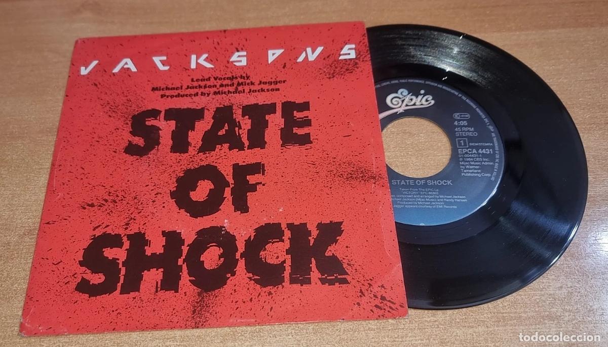 Vinyl-Schallplatten: THE JACKSONS State of shock SINGLE VINILO 1984 HOLANDA MICHAEL JACKSON MICK JAGGER 2 TEMAS