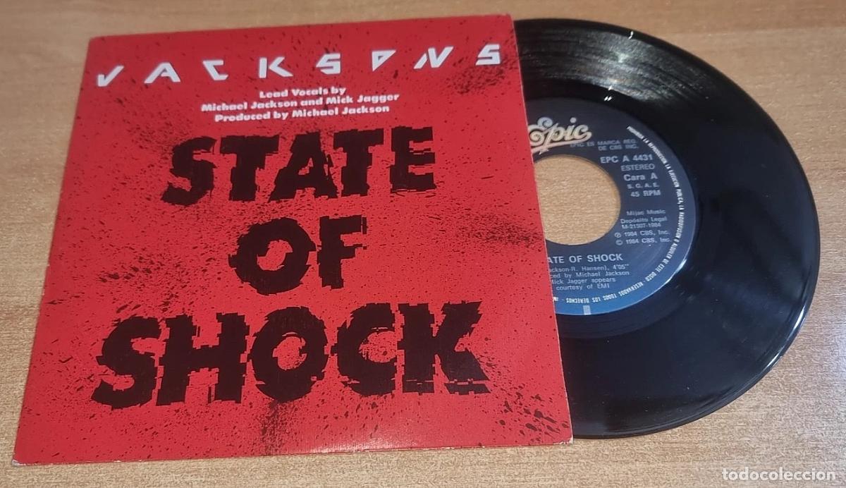 Discos de vinilo: THE JACKSONS State of shock SINGLE VINILO 1984 ESPA&Ntilde;A MICHAEL JACKSON MICK JAGGER 2 TEMAS