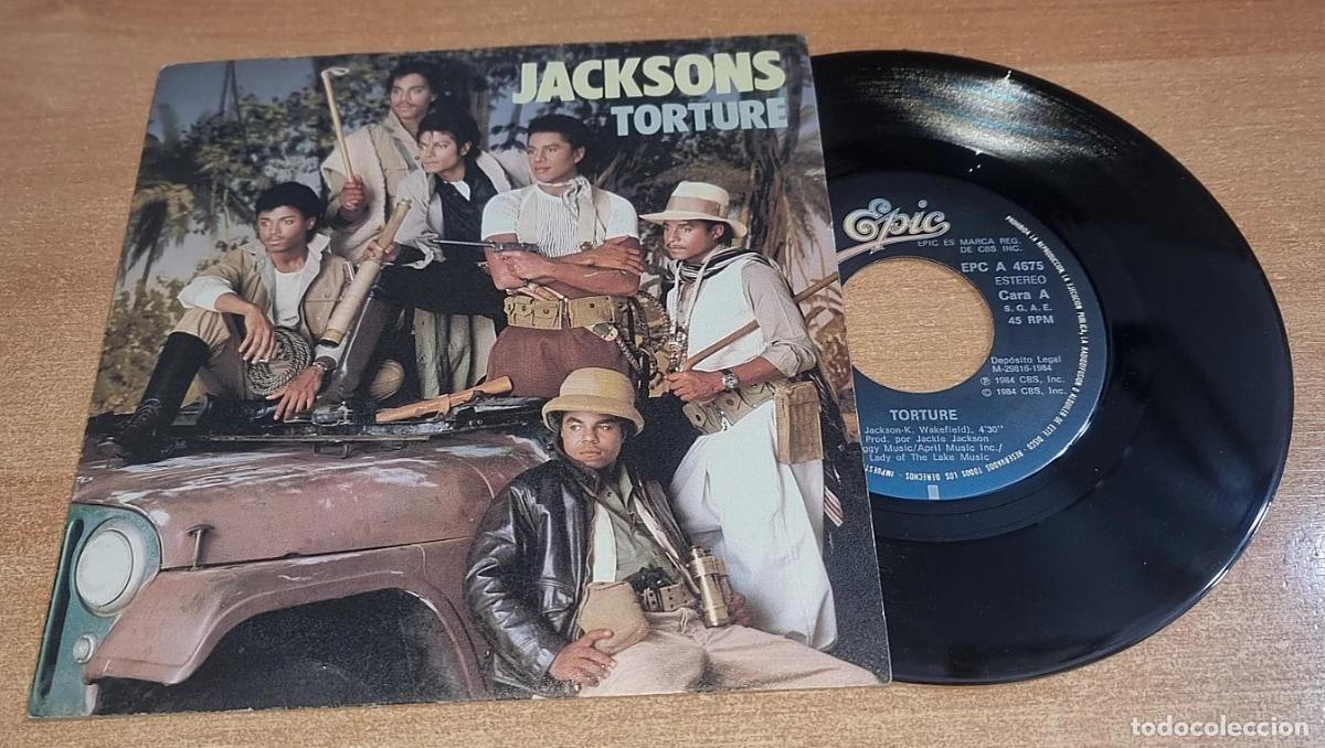 Discos de vinilo: THE JACKSONS Torture MICHAEL JACKSON SINGLE VINILO DEL A&Ntilde;O 1984 ESPA&Ntilde;A JACKSON 5 2 TEMAS