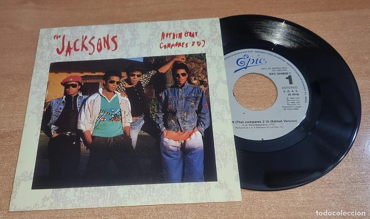 Discos de vinilo: THE JACKSONS Nothin that compares MICHAEL JACKSON SINGLE VINILO A&Ntilde;O 1989 ESPA&Ntilde;A JACKSON 5 2 TEMAS