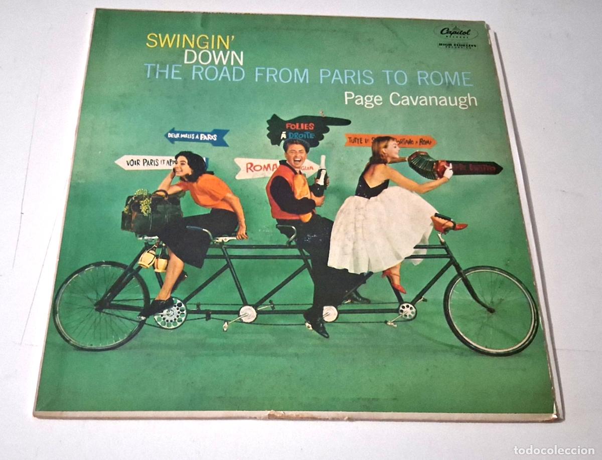 Discos de vinilo: PAGE CAVANAUGH &rdquo;SWINGIN' DOWN THE ROAD FROM PARIS TO ROME&rdquo; LP VINYL 12&rdquo; G/BE