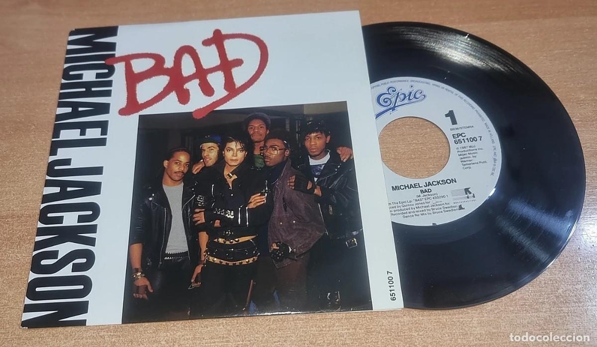 Discos de vinilo: MICHAEL JACKSON Bad SINGLE VINILO DEL A&Ntilde;O 1987 HOLANDA CONTIENE 2 TEMAS