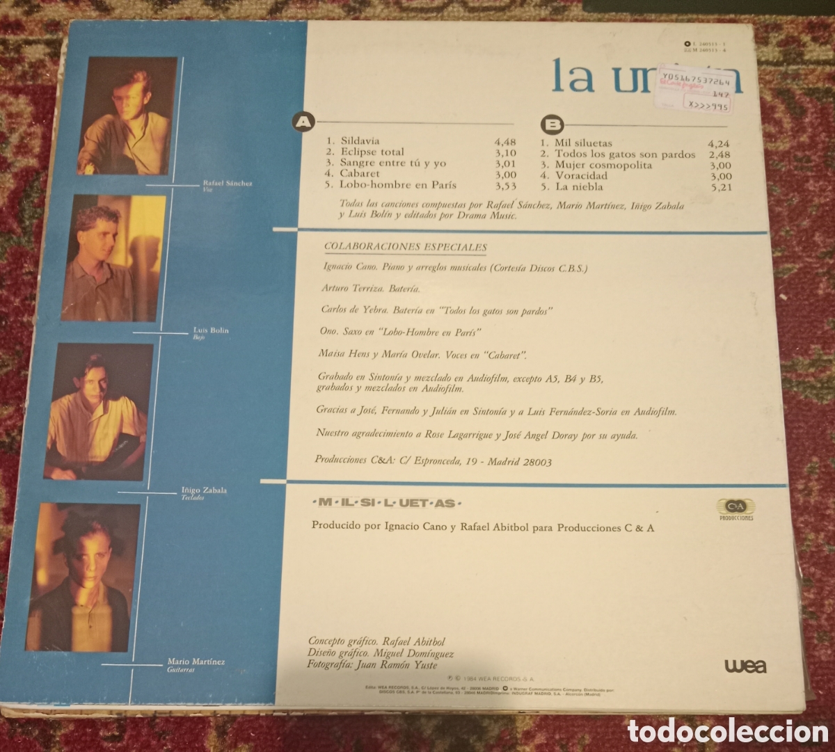 Discos de vinilo: La Uni&oacute;n - Mil siluetas Lp error de impresion - Foto 2