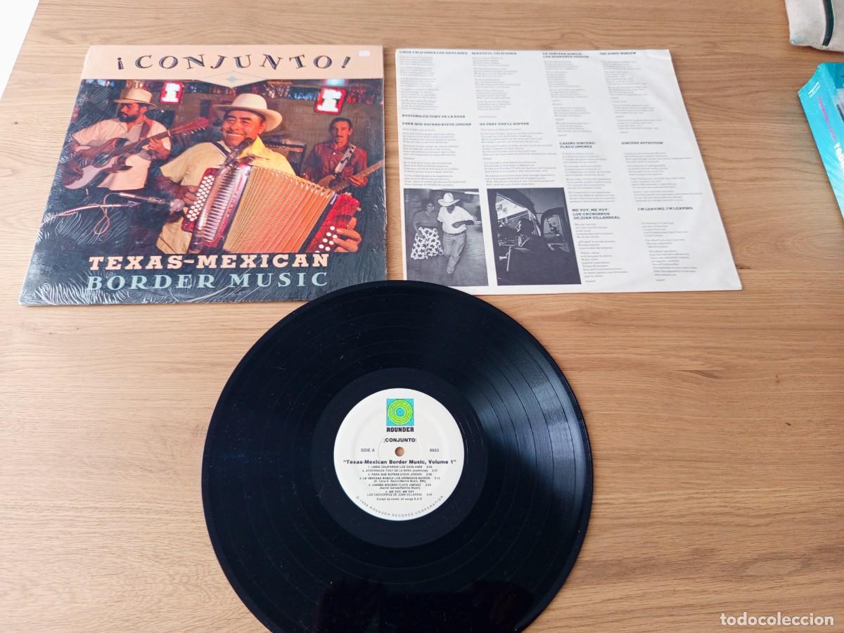 Discos de vinilo: GENIAL LP. CONJUNTO TEXAS MEXICAN / BORDER MUSIC / 1988 / ROUNDER 1166 16023 1 / CANADA /COMPLETO.