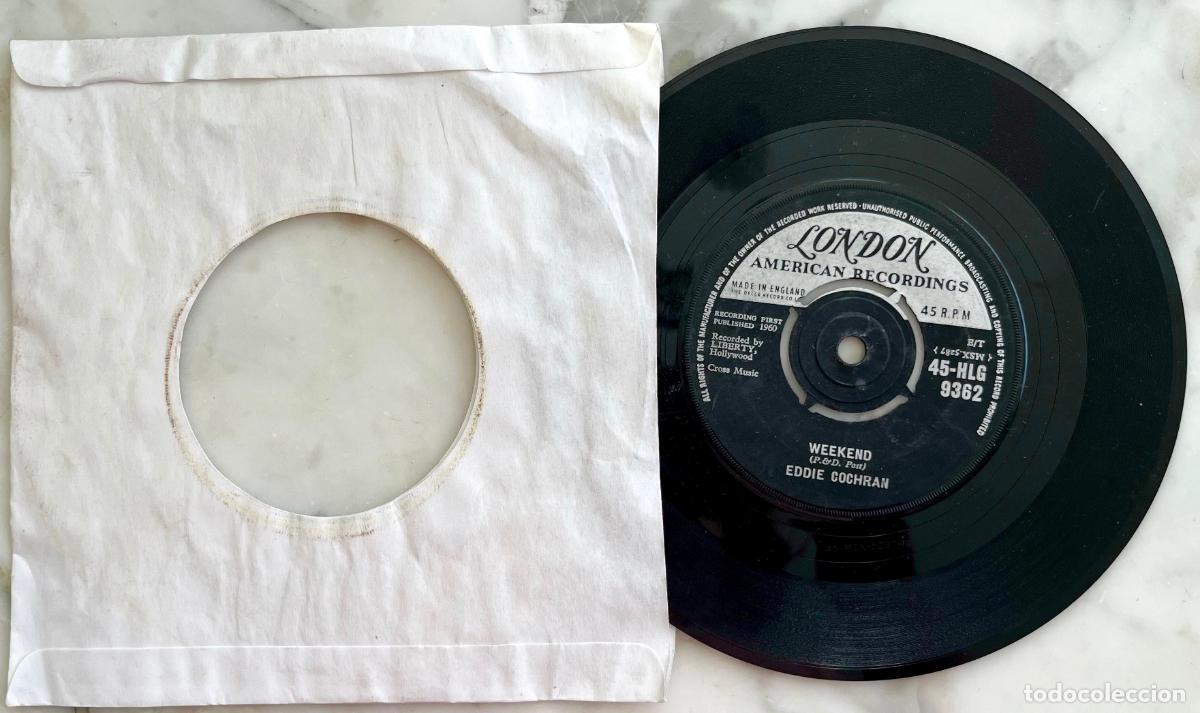 Discos de vinilo: EDDIE COCHRAN. WEEKEND / CHERISHED MEMORIES. SINGLE ORIGINAL UK 1960