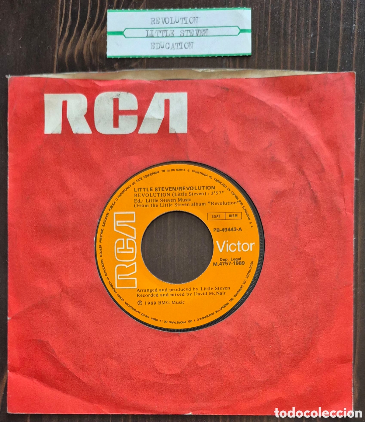 Discos de vinilo: SINGLE - LITTLE STEVEN - REVOLUTION - 1989 ESPA&Ntilde;A