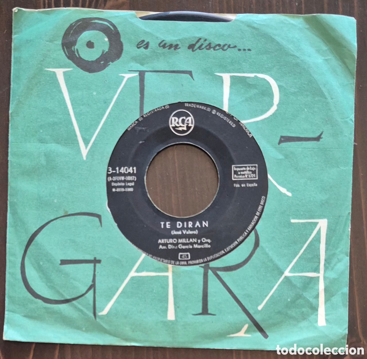 Discos de vinilo: SINGLE - ARTURO MILLAN - COMUNICANDO - 1960 ESPA&Ntilde;A - Foto 2