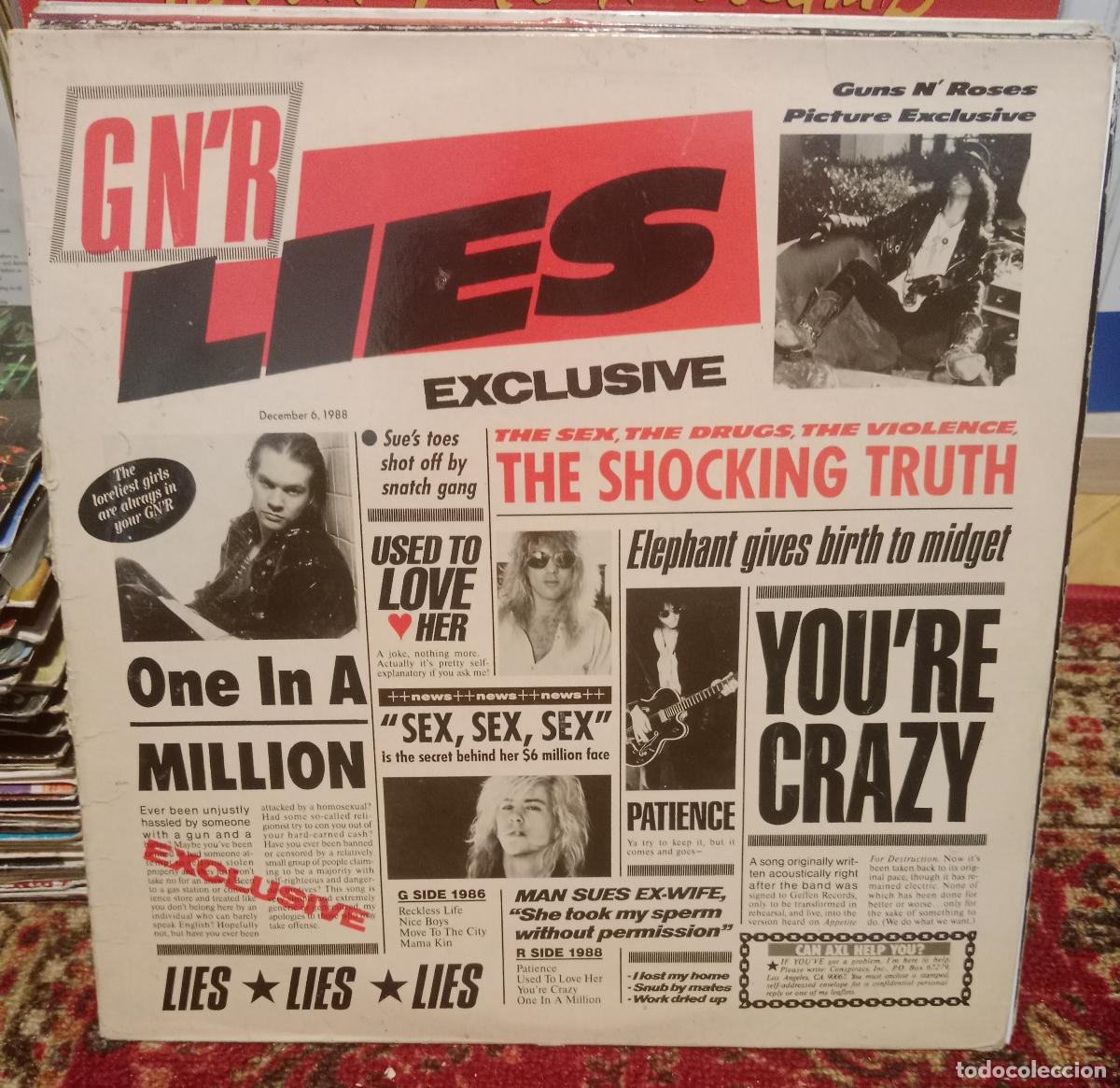Discos de vinilo: Guns N' Roses &ndash; G N' R Lies Lp Espa&ntilde;a 1991