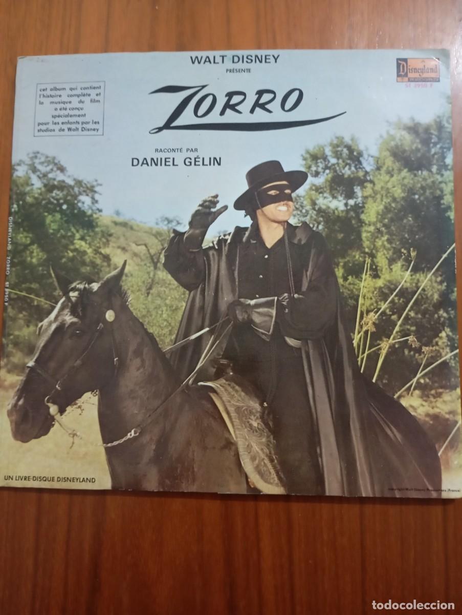 Discos de vinilo: WALT DISNEY PRESENTE ZORRO. RACONTE PAR DANIEL GELIN (LP) 1959. TOTAL VINTAGE