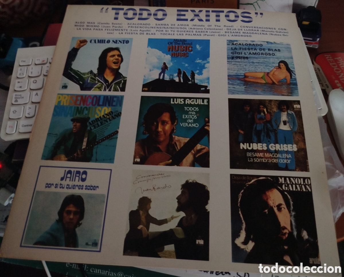 Discos de vinilo: Todo exitos. VV.AA. Camilo Sesto/ Julio Iglesias/Juan Pardo/ Luis Aguil&eacute;...