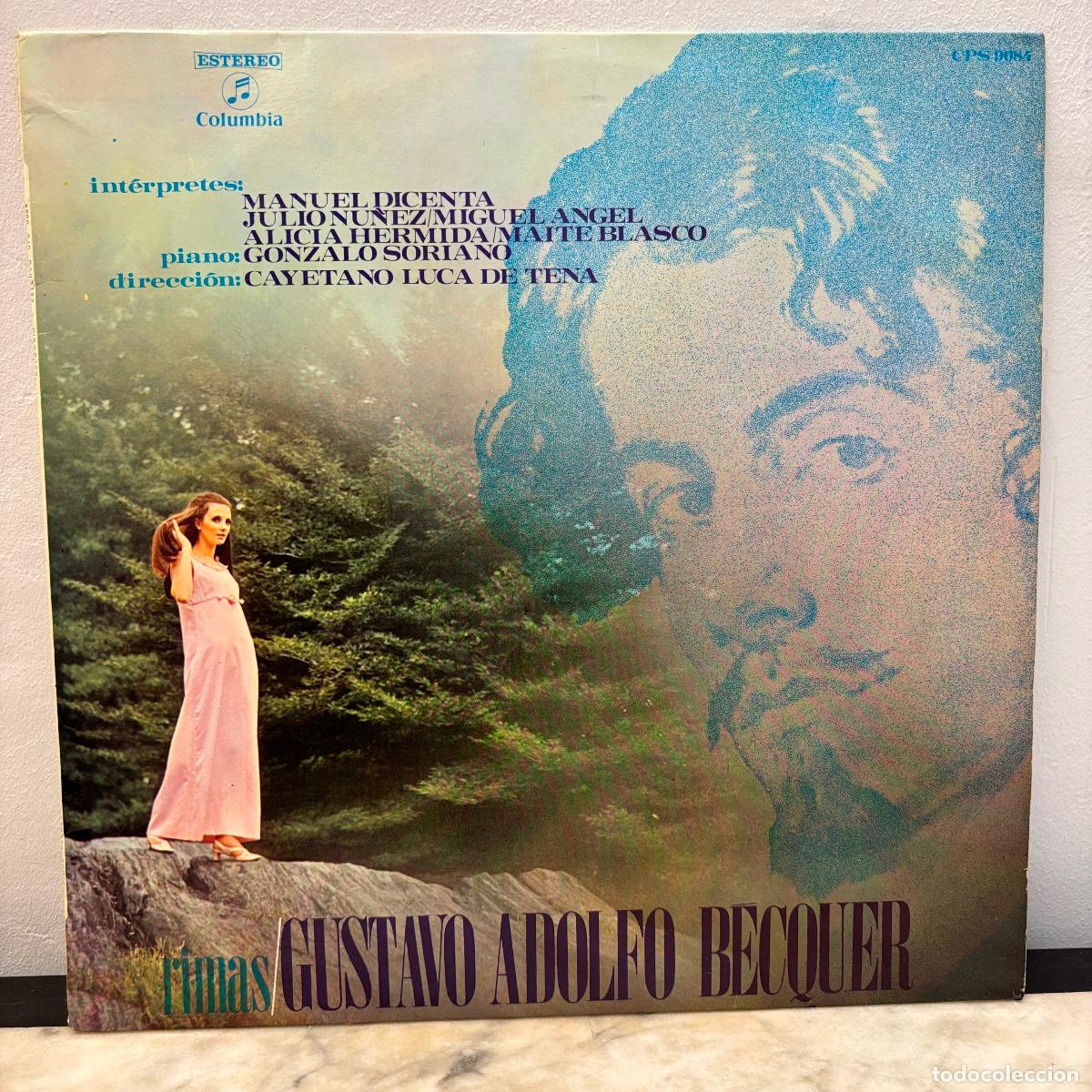 Discos de vinilo: Rimas. Gustavo Adolfo B&eacute;cquer. Gonzalo Soriano. Manuel Dicenta. Julio N&uacute;&ntilde;ez. Alicia Hermida